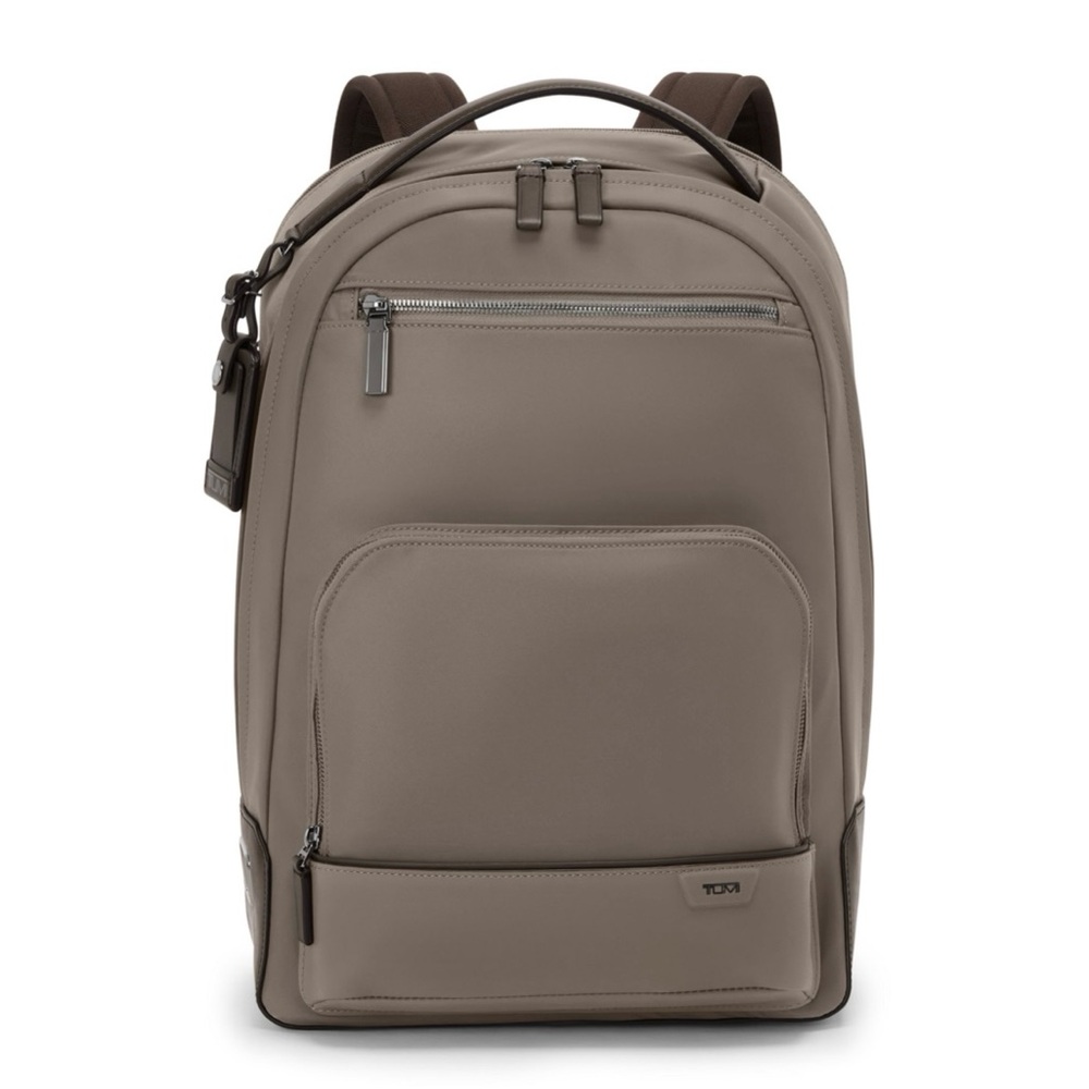 TUMI Limestone Backpack Warren Harrison Leather w/ Laptop Insert - Picture 7 of 10